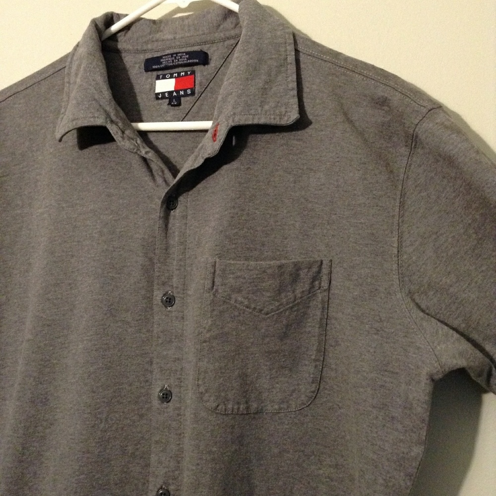 Tommy Jeans Retro Gray Button Down